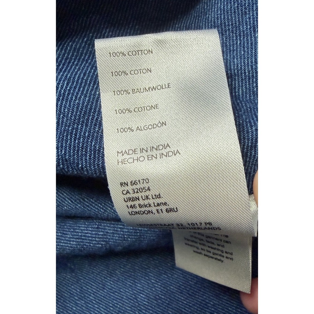 Anthropologie Somerset Indigo Blue Short-Sleeve Denim Romper - Picture 7 of 8